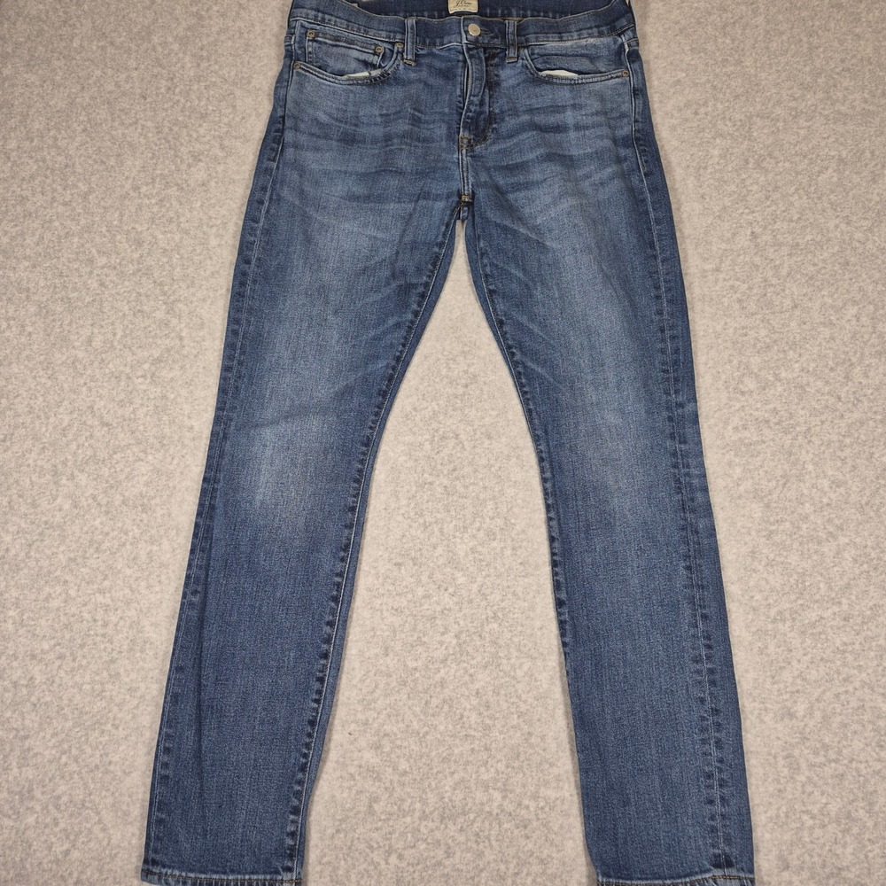 J.Crew Jeans Mens 34x32 Blue Style 250 Skinny Fit Japanese Kurabo Denim